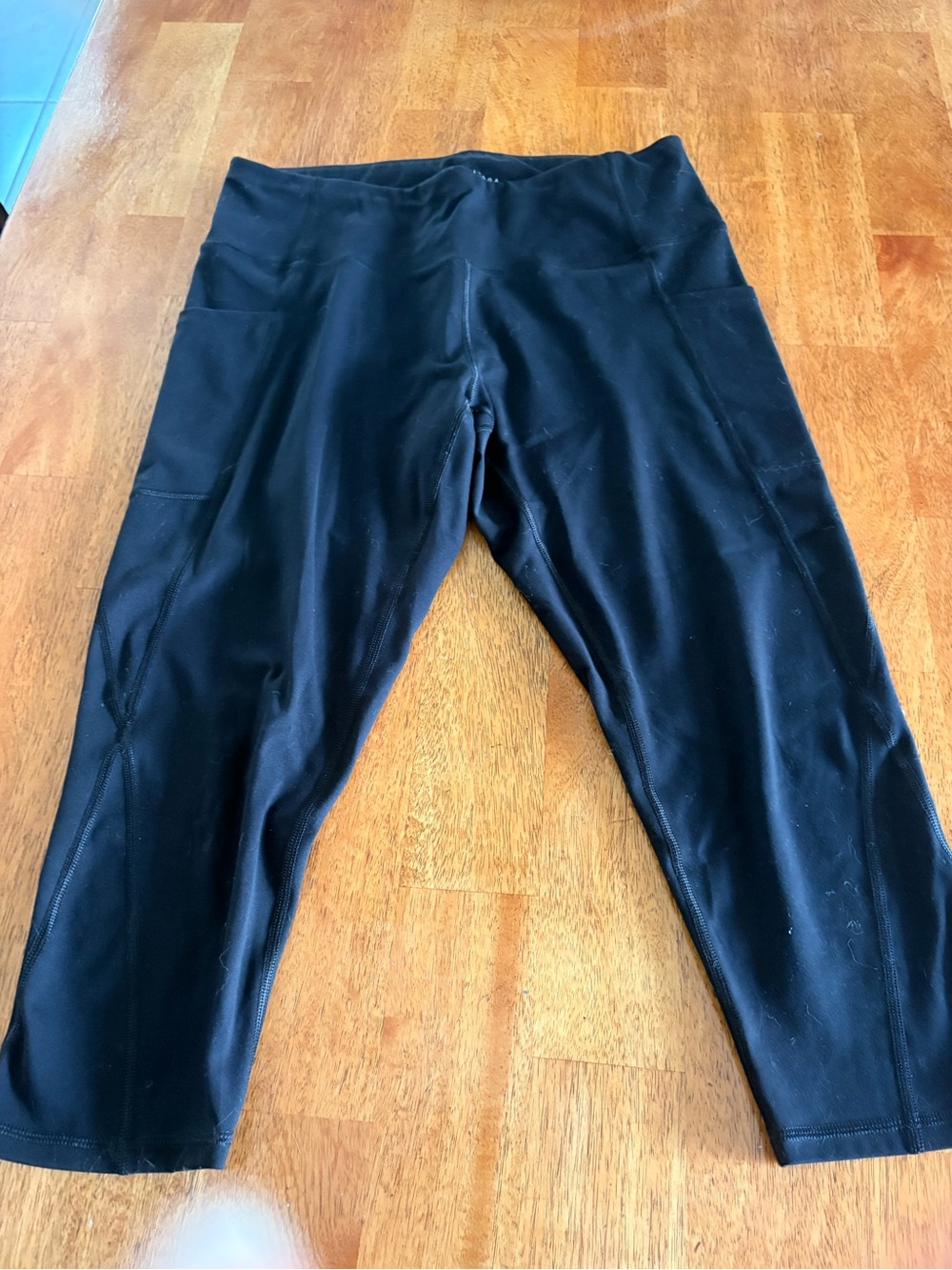 Womens Black Active Capri Leggings